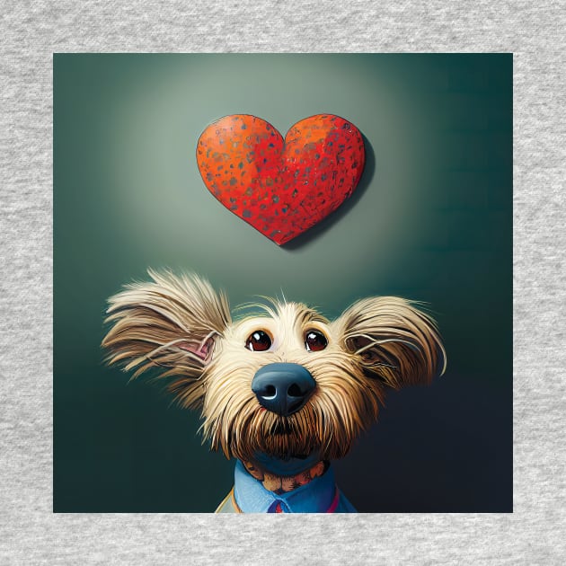 Dog Valentine by Geminiartstudio